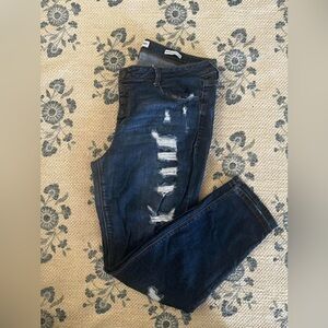 Black Daisy Navy Jamie Relaxed Skinny Jeans